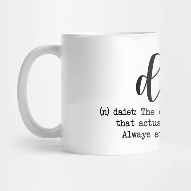 Diet Definition Funny Workout  Gift by CANVAZSHOP